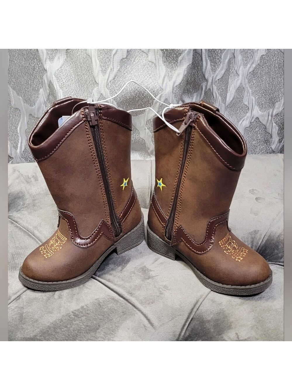 Disney Pixar | Toy Story | Kids Cowboy Boots | Sheriff Woody | Brown | Size 5 - Picture 4 of 8